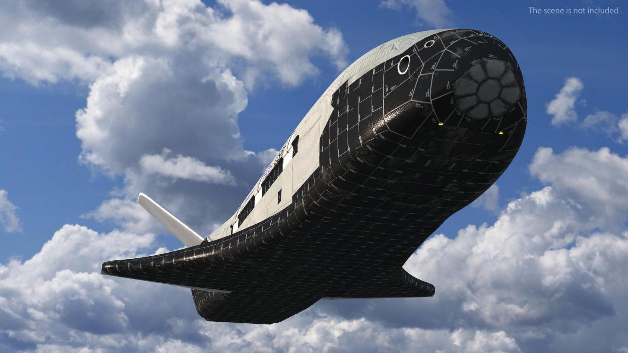 Boeing X37 Reusable Robotic Spacecraft Rigged for Maya 3D model