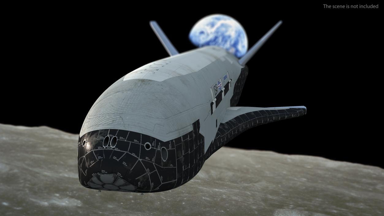 Boeing X37 Reusable Robotic Spacecraft Rigged for Maya 3D model