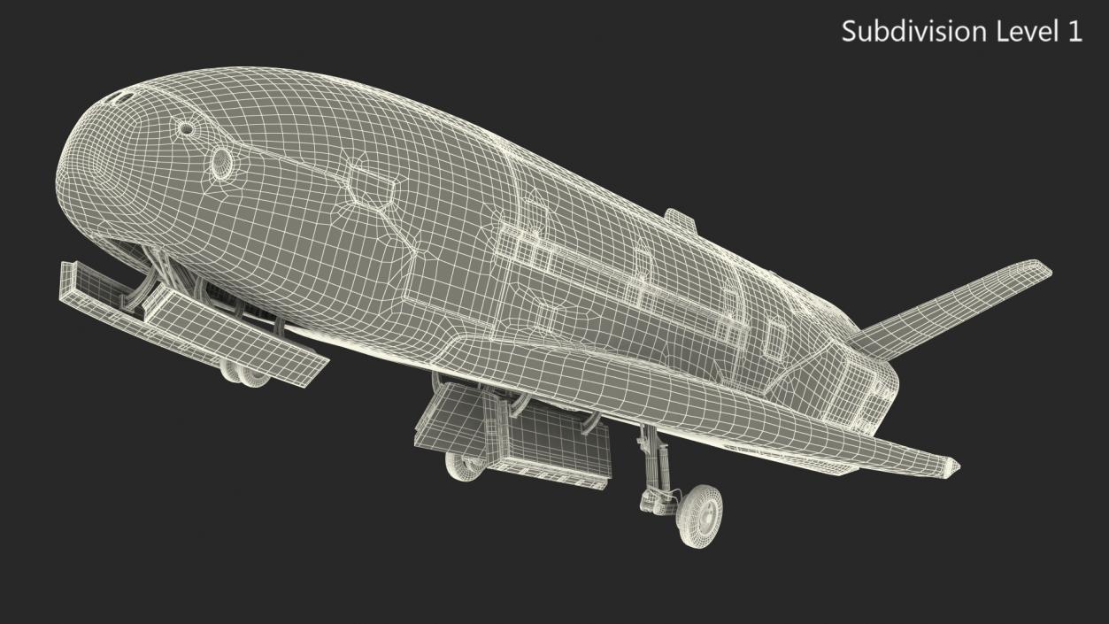 Boeing X37 Reusable Robotic Spacecraft Rigged for Maya 3D model