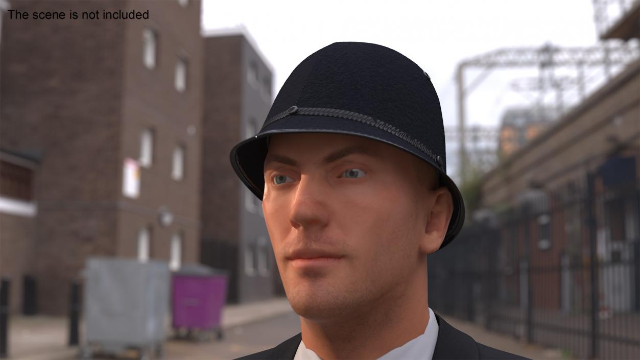 British Bobby Helmet Fur 3D model