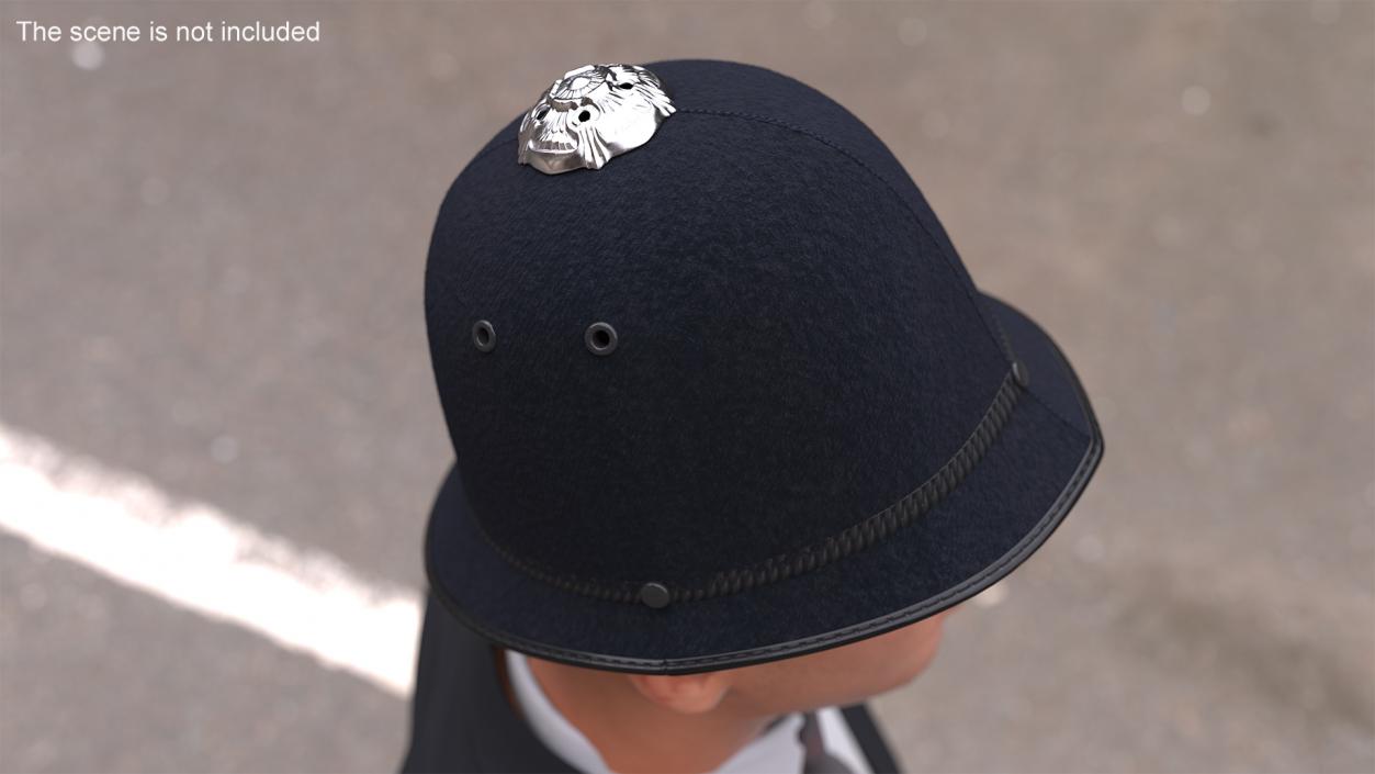 British Bobby Helmet Fur 3D model