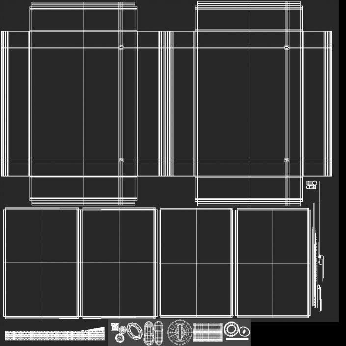 Large Key Cabinet With Keys 3D