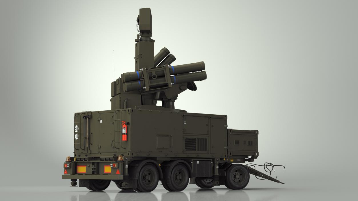 3D model Crotale NG Air Defense Missile System Rigged for Maya 2