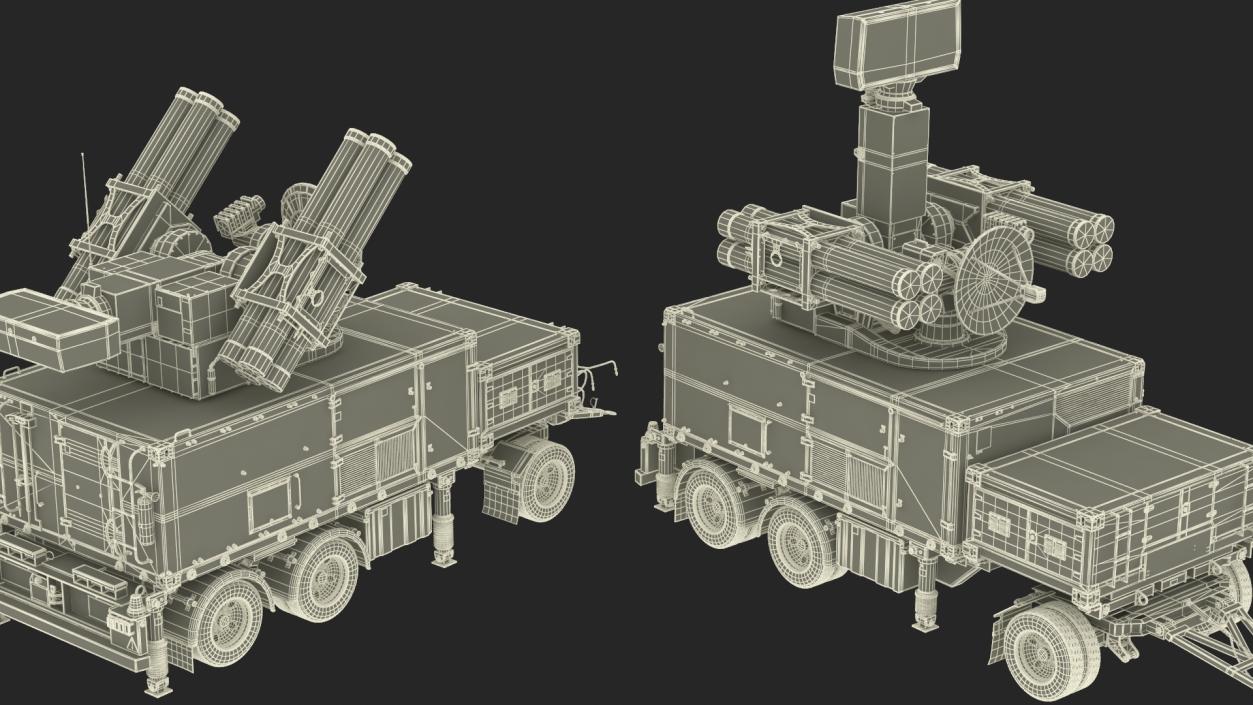 3D model Crotale NG Air Defense Missile System Rigged for Maya 2