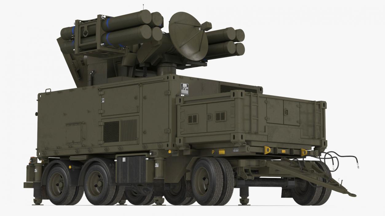 3D model Crotale NG Air Defense Missile System Rigged for Maya 2