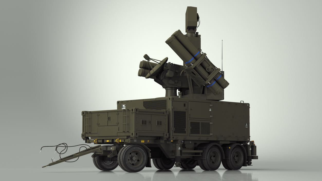 3D model Crotale NG Air Defense Missile System Rigged for Maya 2