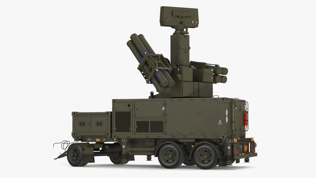 3D model Crotale NG Air Defense Missile System Rigged for Maya 2