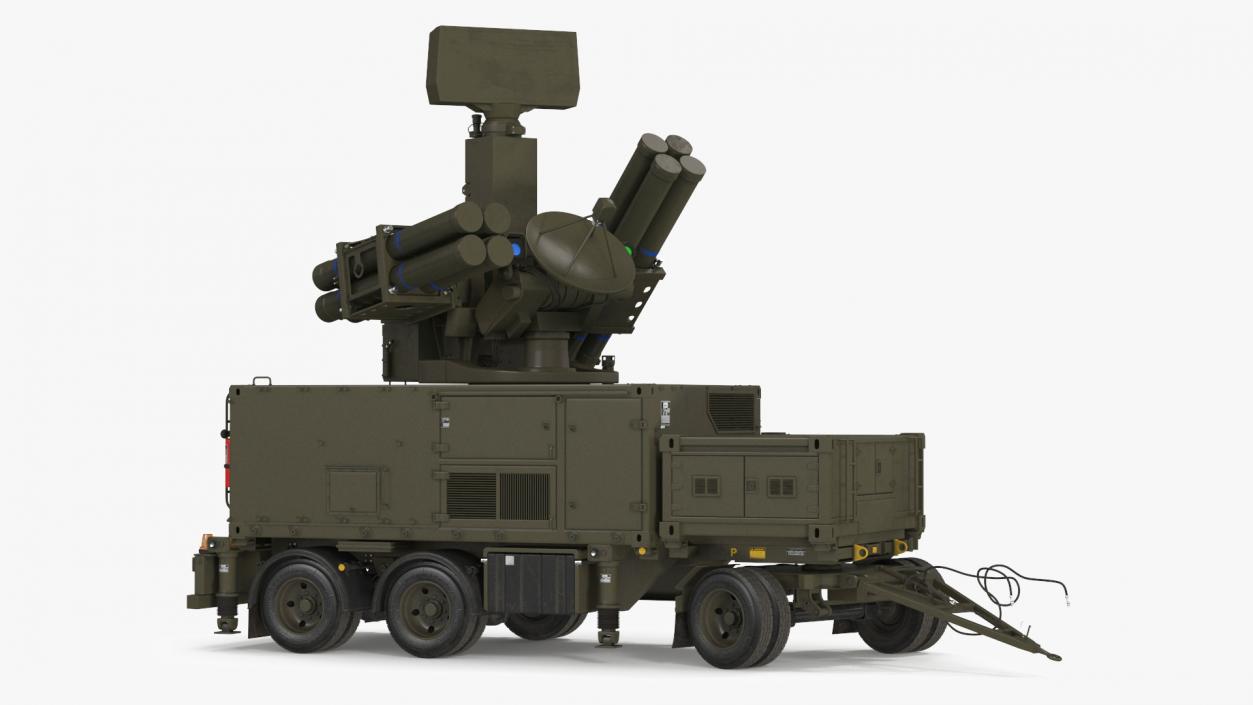 3D model Crotale NG Air Defense Missile System Rigged for Maya 2