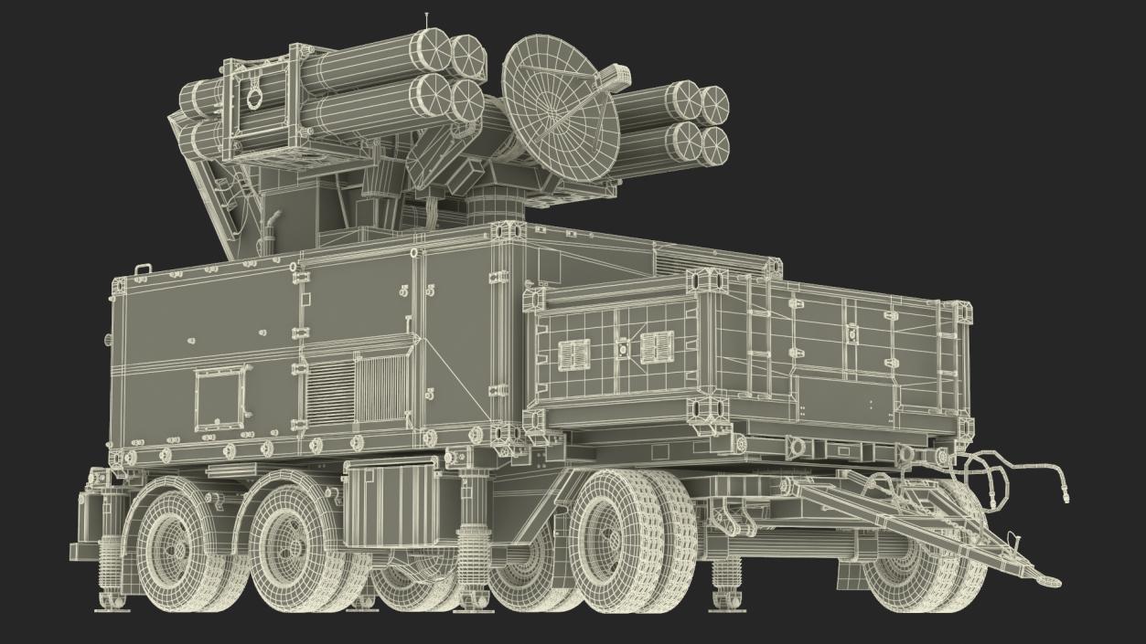 3D model Crotale NG Air Defense Missile System Rigged for Maya 2