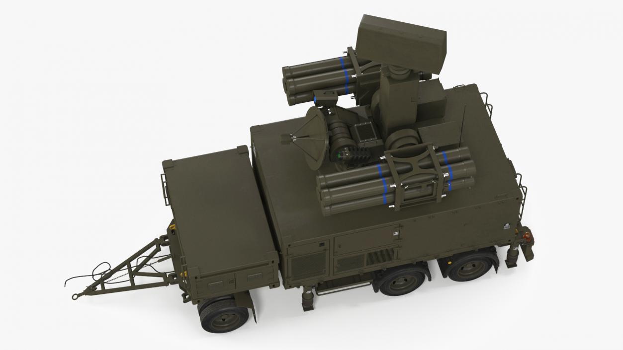 3D model Crotale NG Air Defense Missile System Rigged for Maya 2