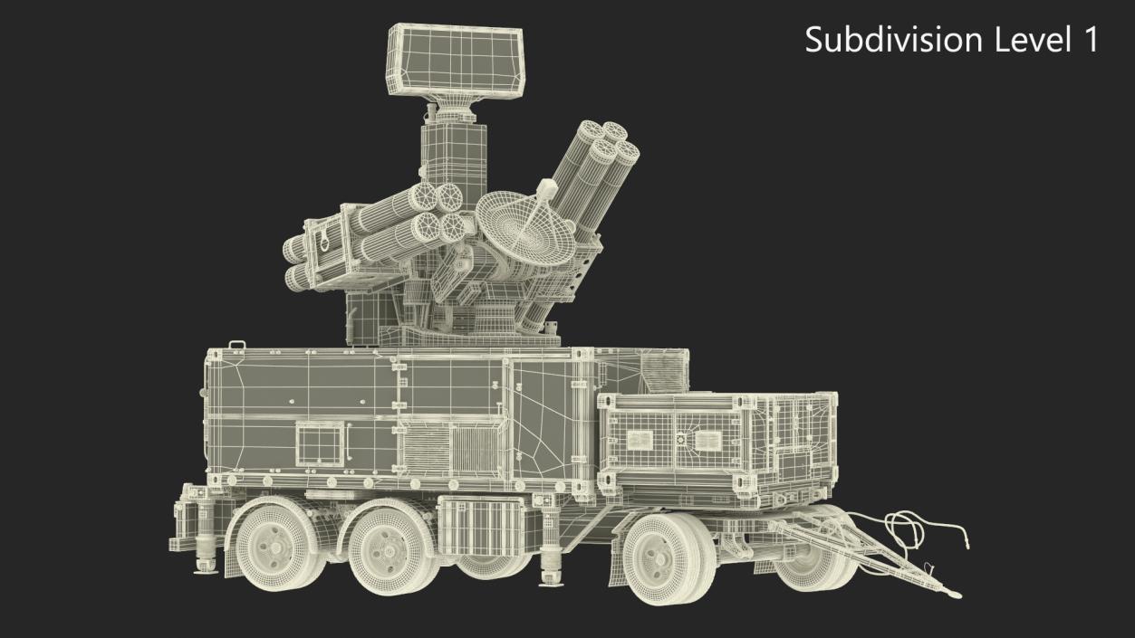 3D model Crotale NG Air Defense Missile System Rigged for Maya 2