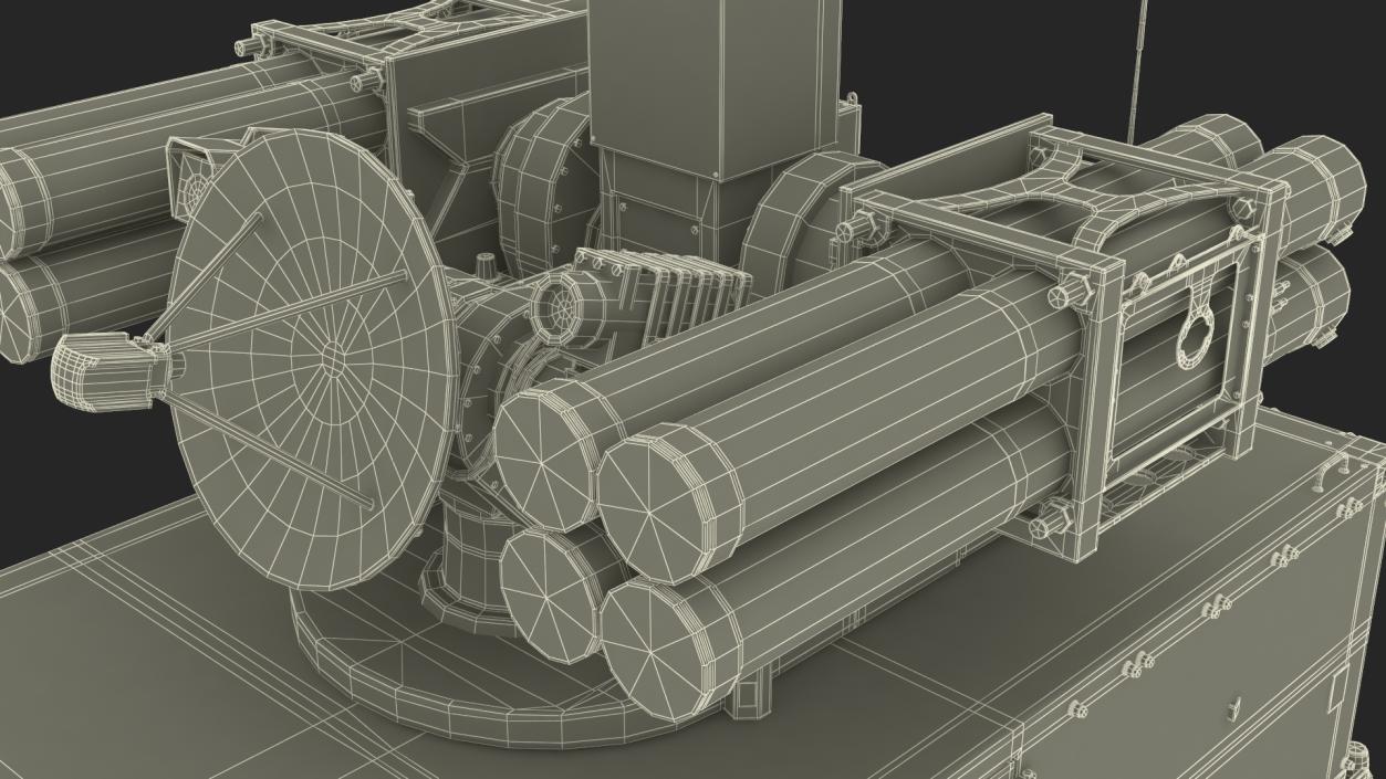 3D model Crotale NG Air Defense Missile System Rigged for Maya 2