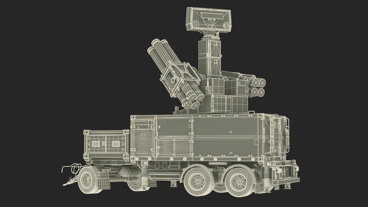 3D model Crotale NG Air Defense Missile System Rigged for Maya 2