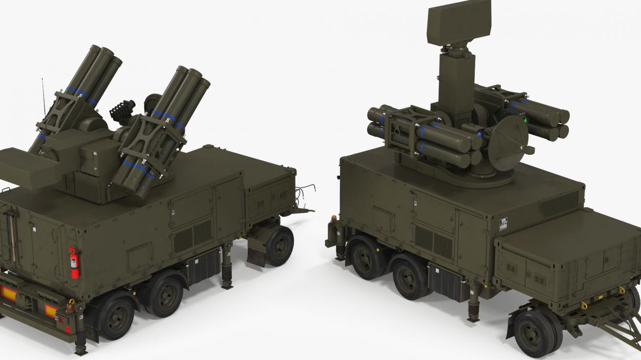 3D model Crotale NG Air Defense Missile System Rigged for Maya 2