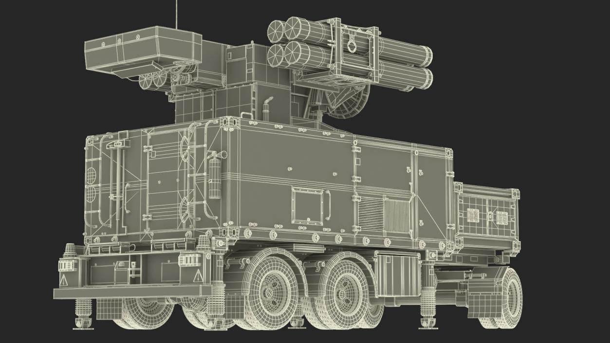 3D model Crotale NG Air Defense Missile System Rigged for Maya 2