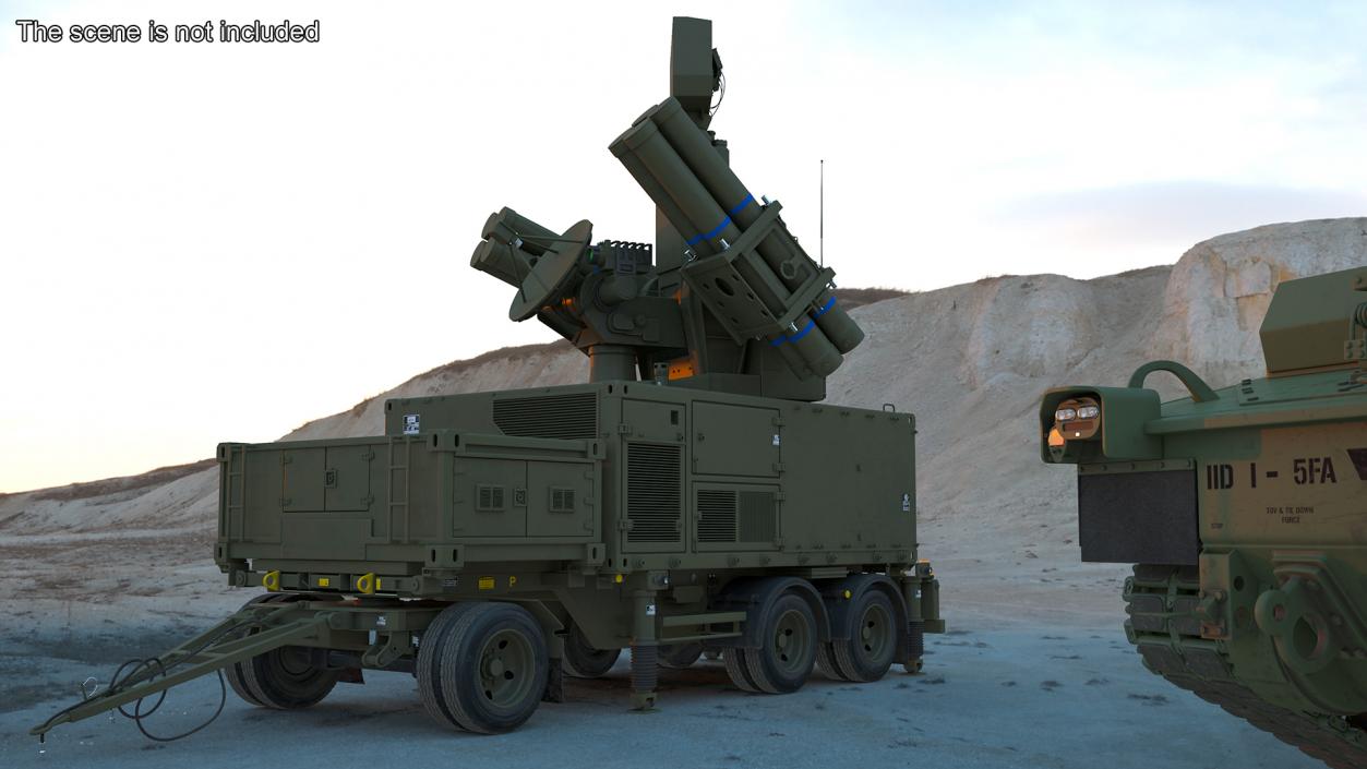 3D model Crotale NG Air Defense Missile System Rigged for Maya 2