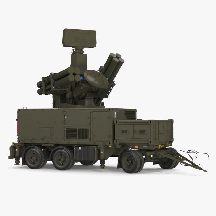 3D model Crotale NG Air Defense Missile System Rigged for Maya 2