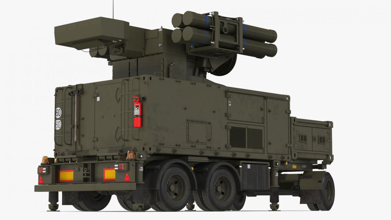 3D model Crotale NG Air Defense Missile System Rigged for Maya 2