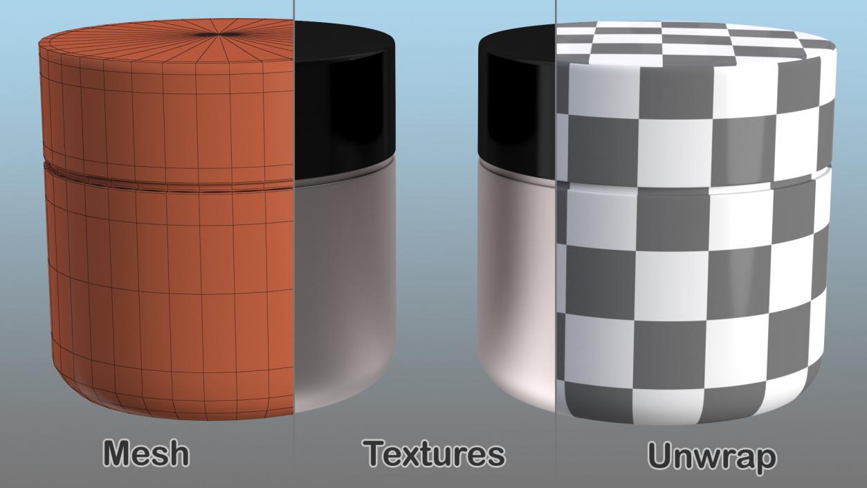 3D model Black Cream Jar