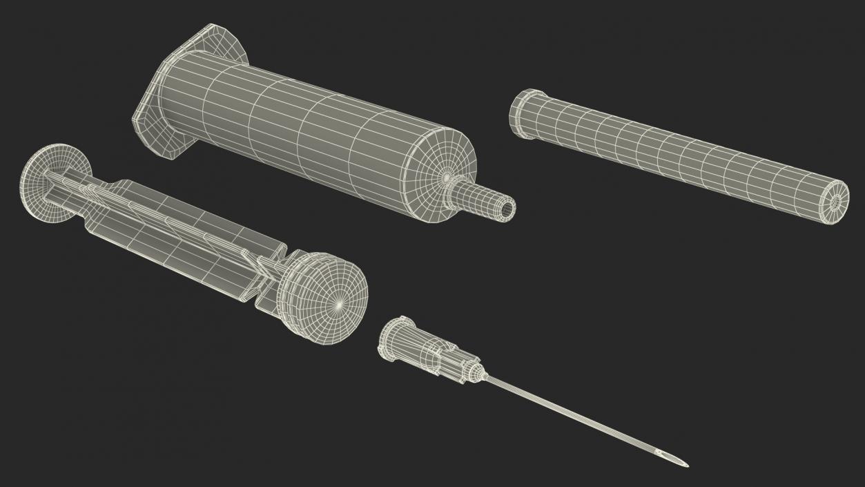 Syringe with Covid 19 Vaccine 3D model