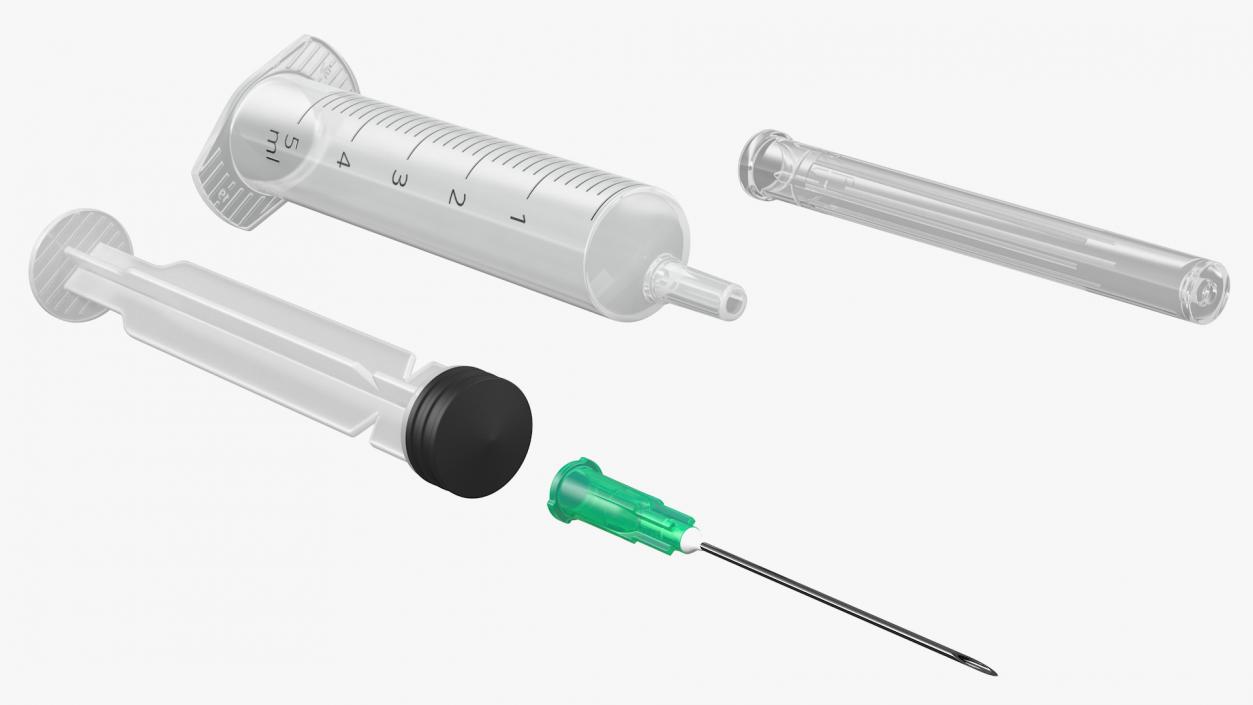 Syringe with Covid 19 Vaccine 3D model