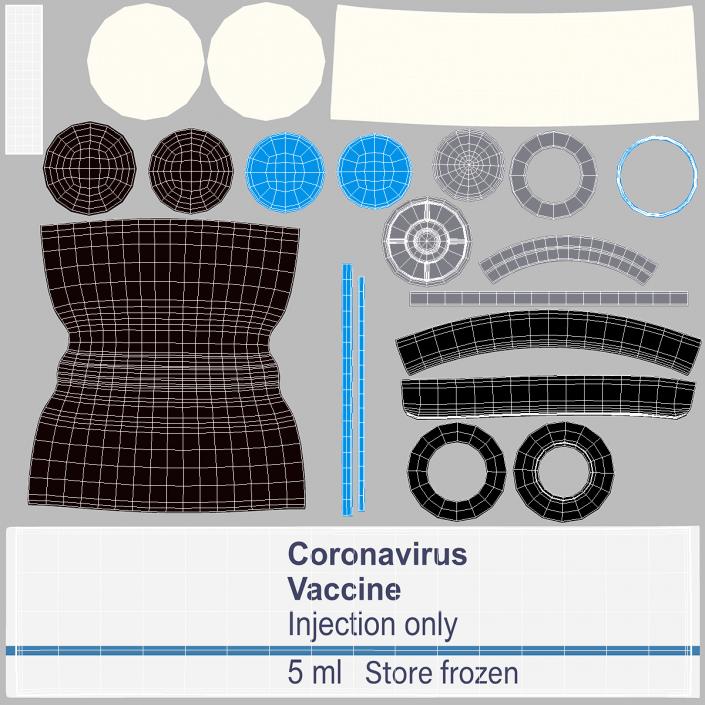 Syringe with Covid 19 Vaccine 3D model