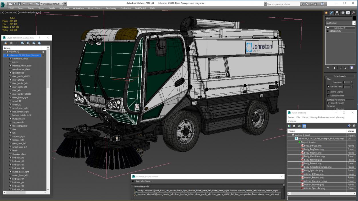 Johnston CX400 Road Sweeper 3D