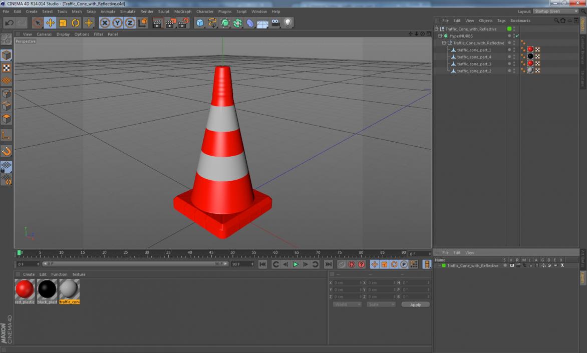 3D Traffic Cone Reflective model