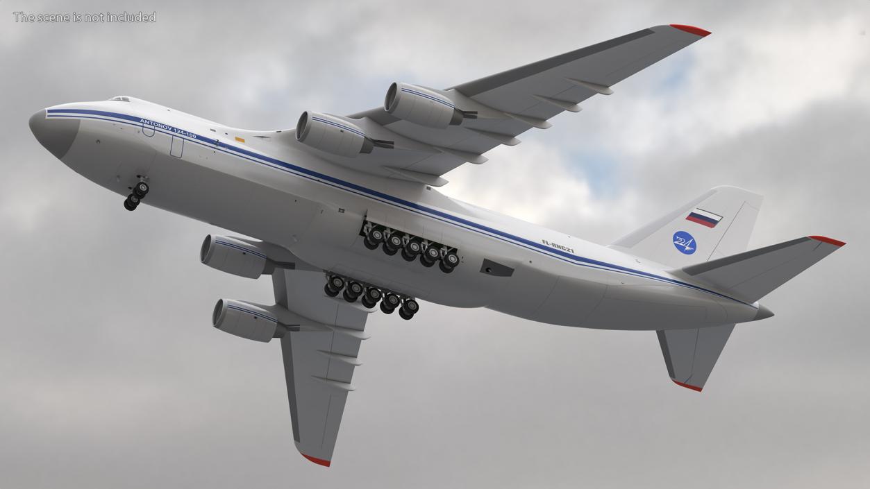 3D Antonov An124 100 Ruslan Aircraft model