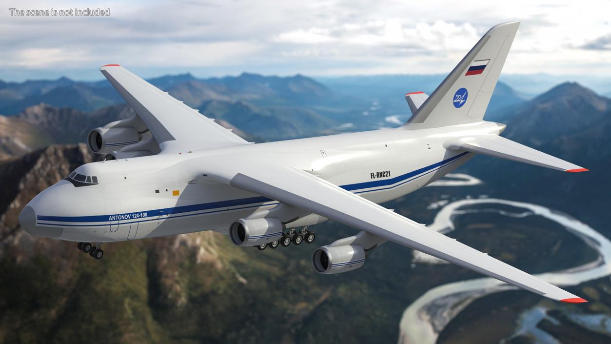 3D Antonov An124 100 Ruslan Aircraft model