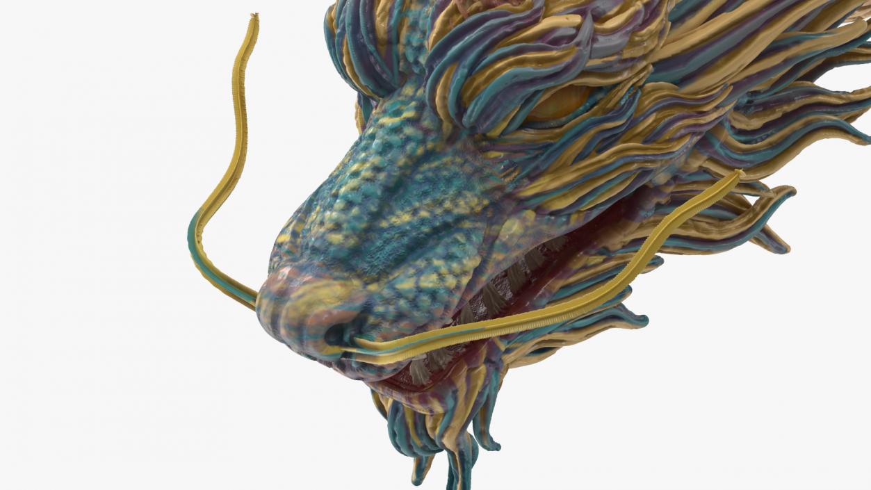 3D model Chinese Mythical Dragon Blue 2