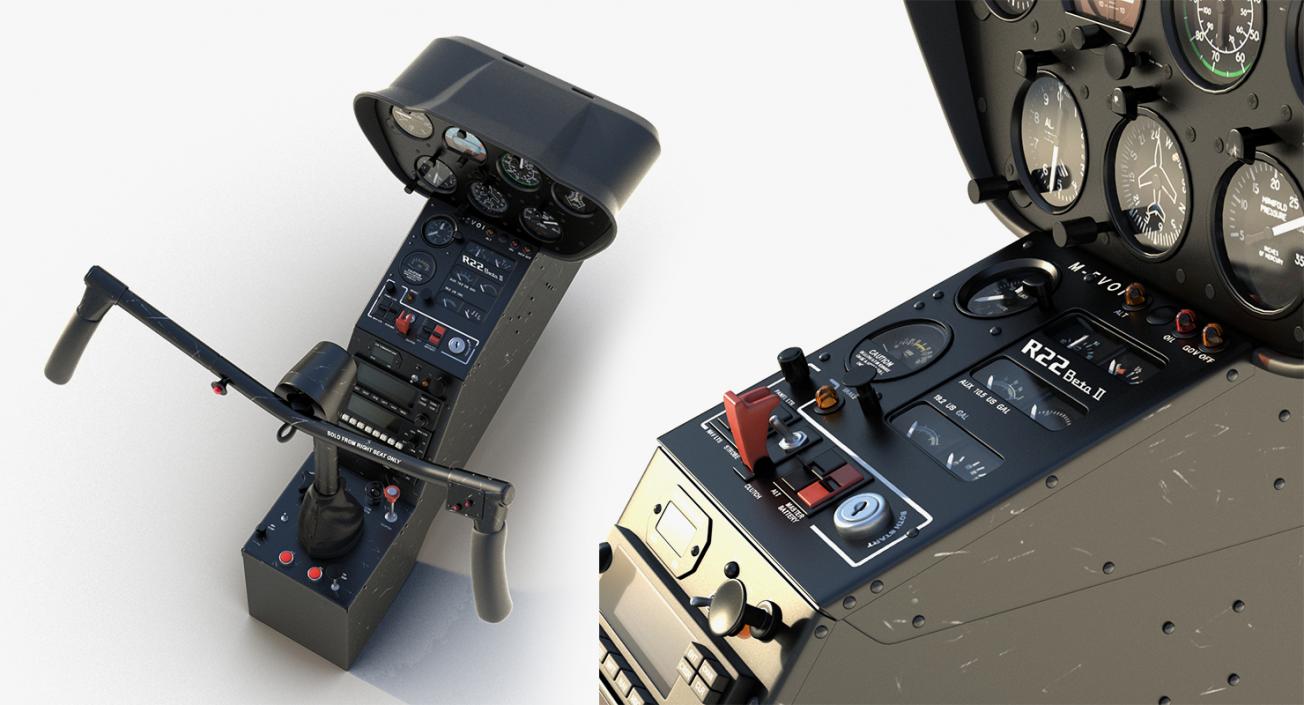 3D Helicopter Control Panels Collection