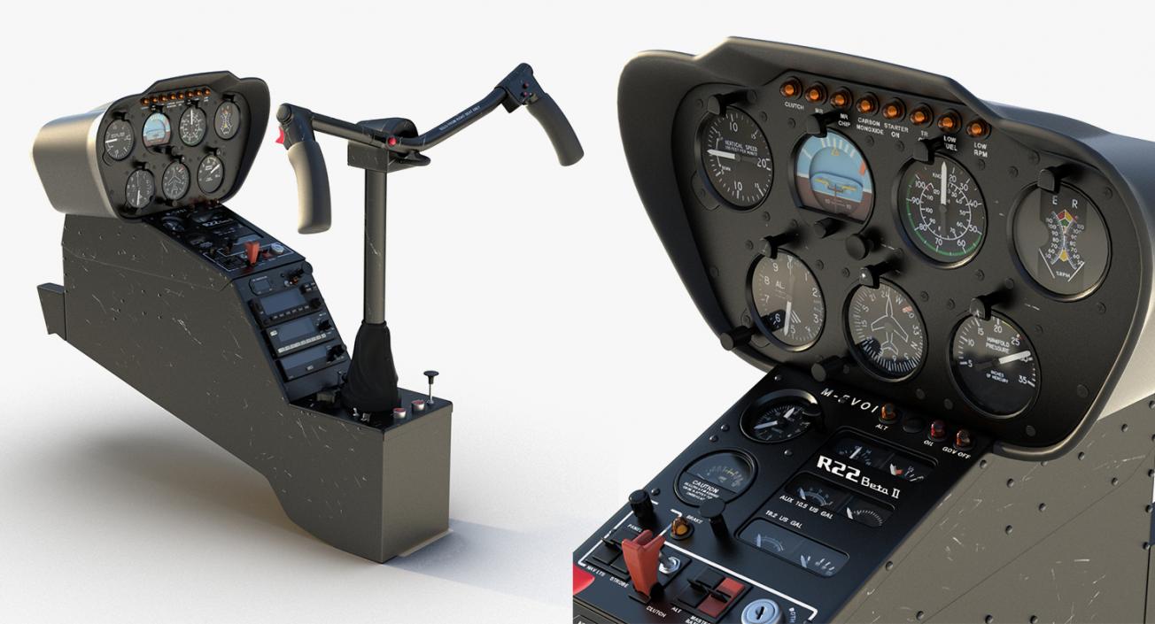 3D Helicopter Control Panels Collection