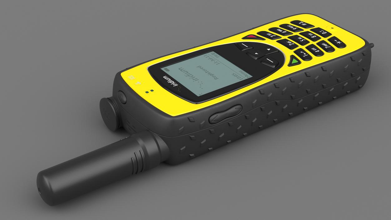 3D Satellite Phone Iridium Extreme Yellow model