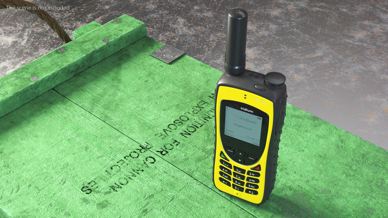 3D Satellite Phone Iridium Extreme Yellow model