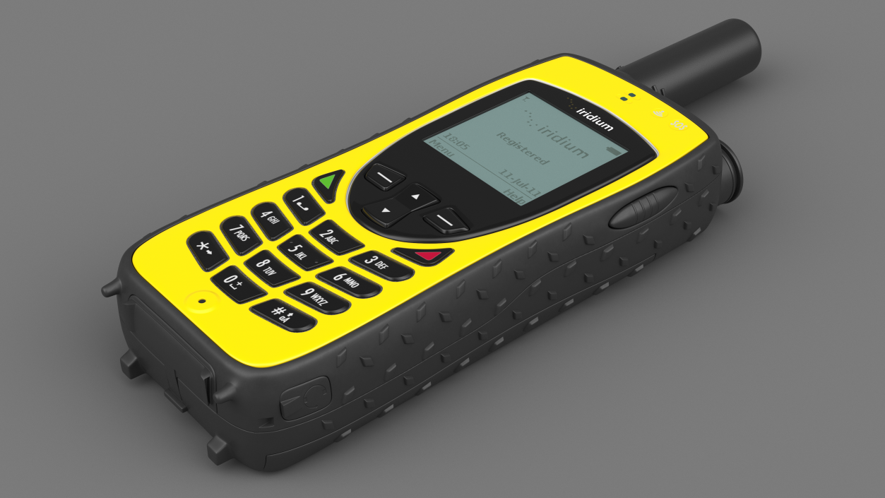 3D Satellite Phone Iridium Extreme Yellow model