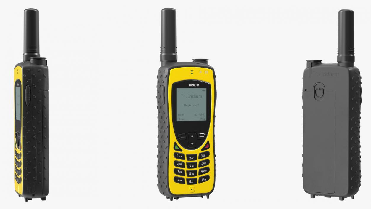 3D Satellite Phone Iridium Extreme Yellow model