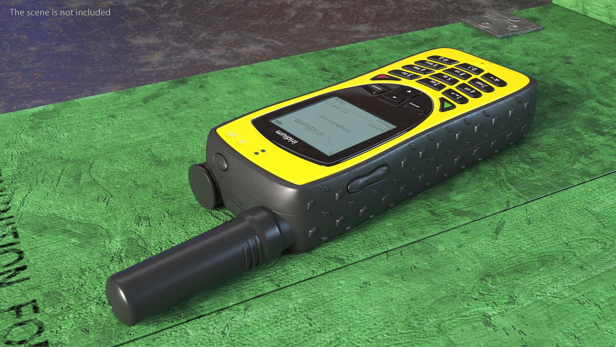 3D Satellite Phone Iridium Extreme Yellow model