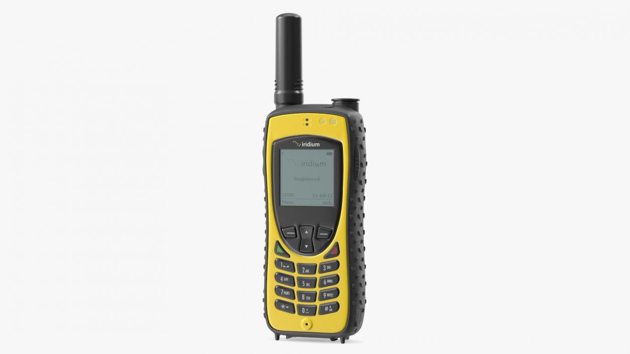 3D Satellite Phone Iridium Extreme Yellow model