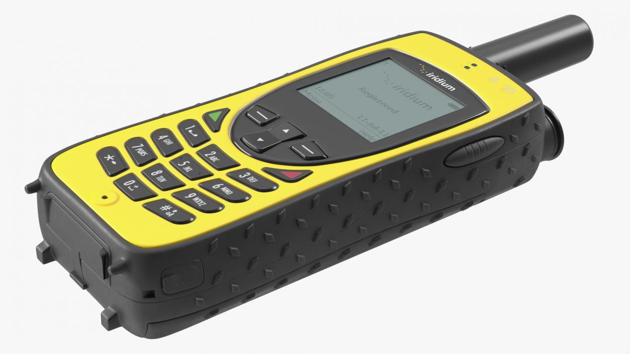 3D Satellite Phone Iridium Extreme Yellow model