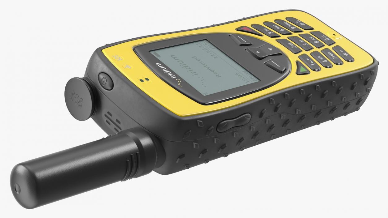 3D Satellite Phone Iridium Extreme Yellow model