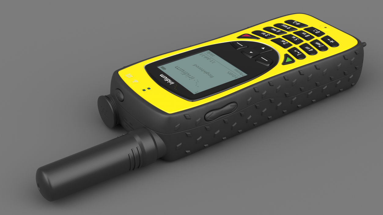 3D Satellite Phone Iridium Extreme Yellow model