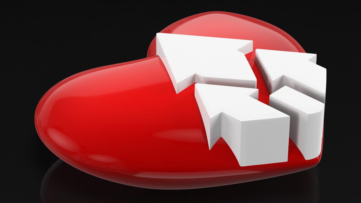 Heart with Up Arrow 3D model