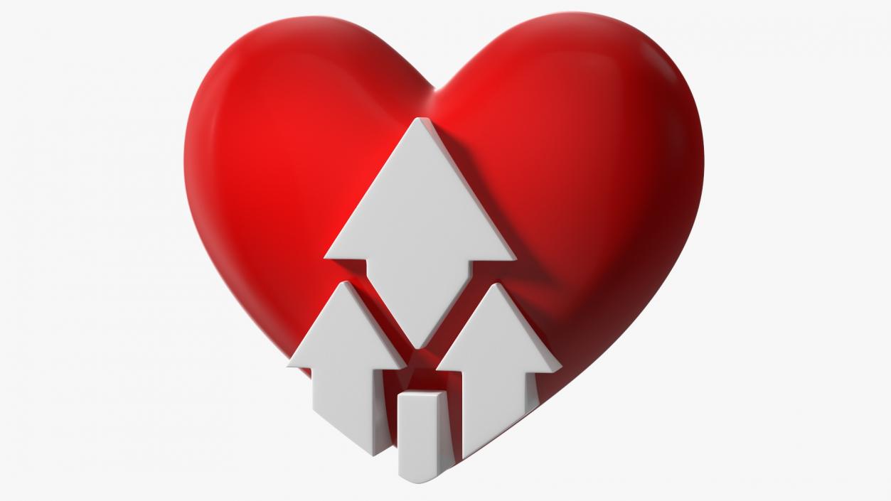 Heart with Up Arrow 3D model