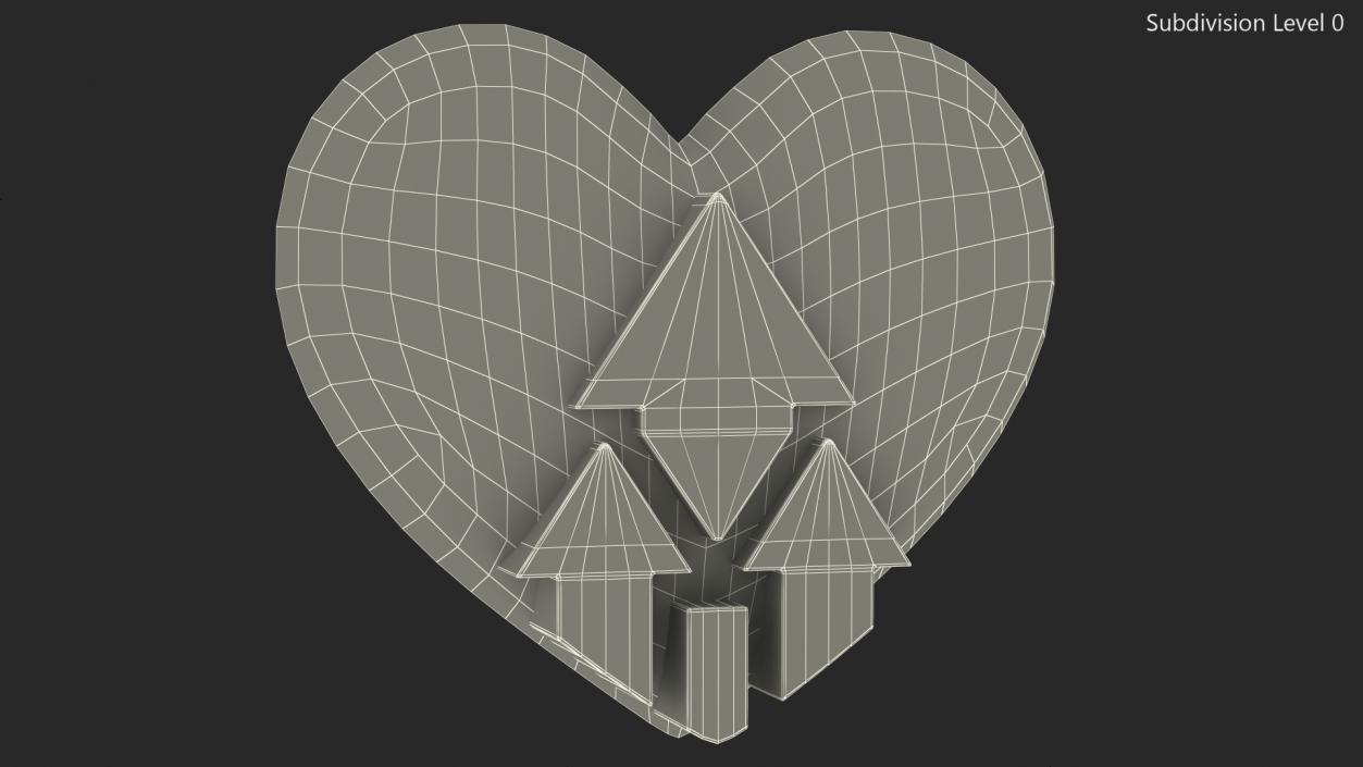 Heart with Up Arrow 3D model