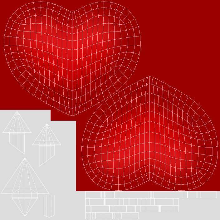 Heart with Up Arrow 3D model