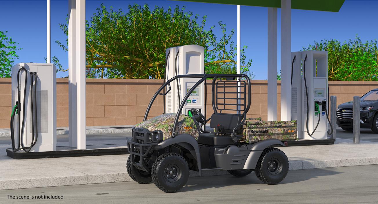 3D Kawasaki Mule 2019 SX 4x4 Camo Clean