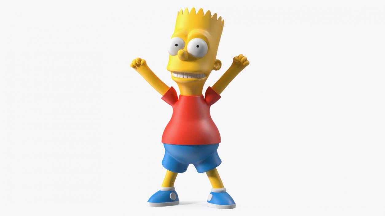 3D Bart Simpson Happy Pose model