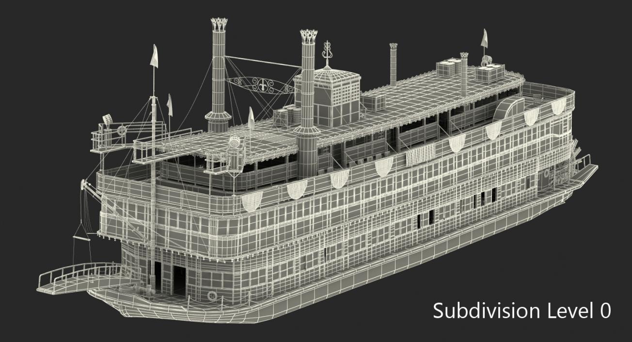 Wheeled Steamboat 3D