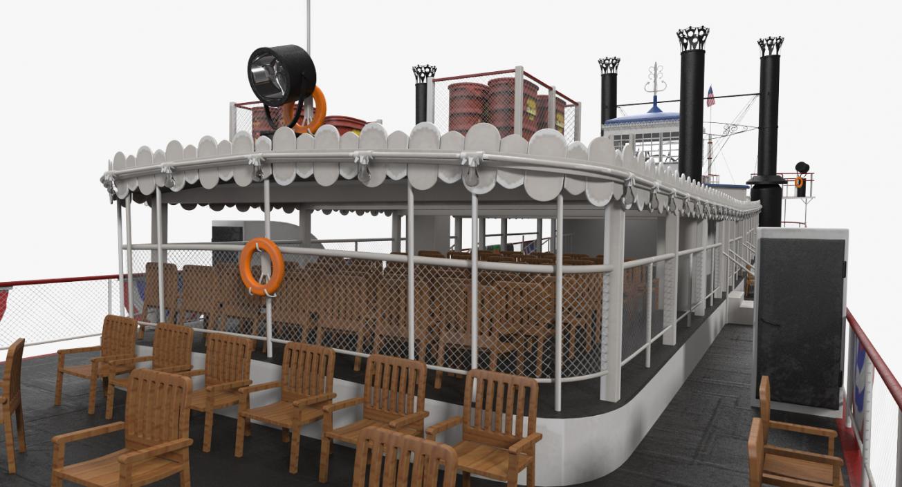 Wheeled Steamboat 3D